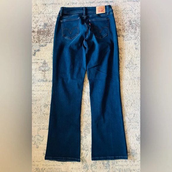 Levis Perfectly Slimming 512 Bootcut Dark Wash Mid Rise Denim Women Size 12 - Picture 2 of 6